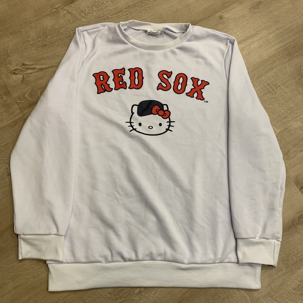 Hello Kitty Sanrio MLB Boston Red Sox Baseball SGA Sweatshirt Adult Large Promo